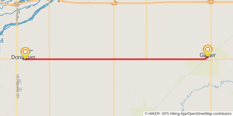 American Discovery Trail North Route stage 182 Map