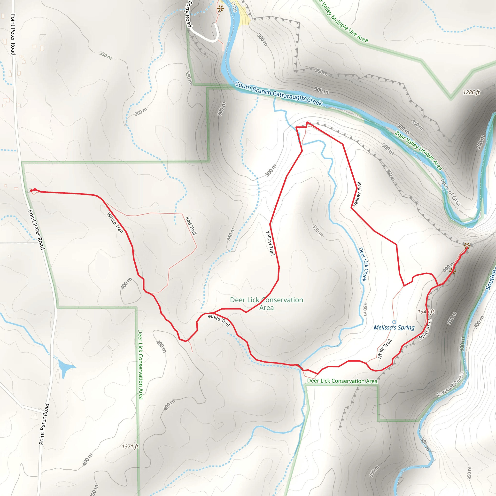 Deer Lick Conservation Area Loop mobile static map