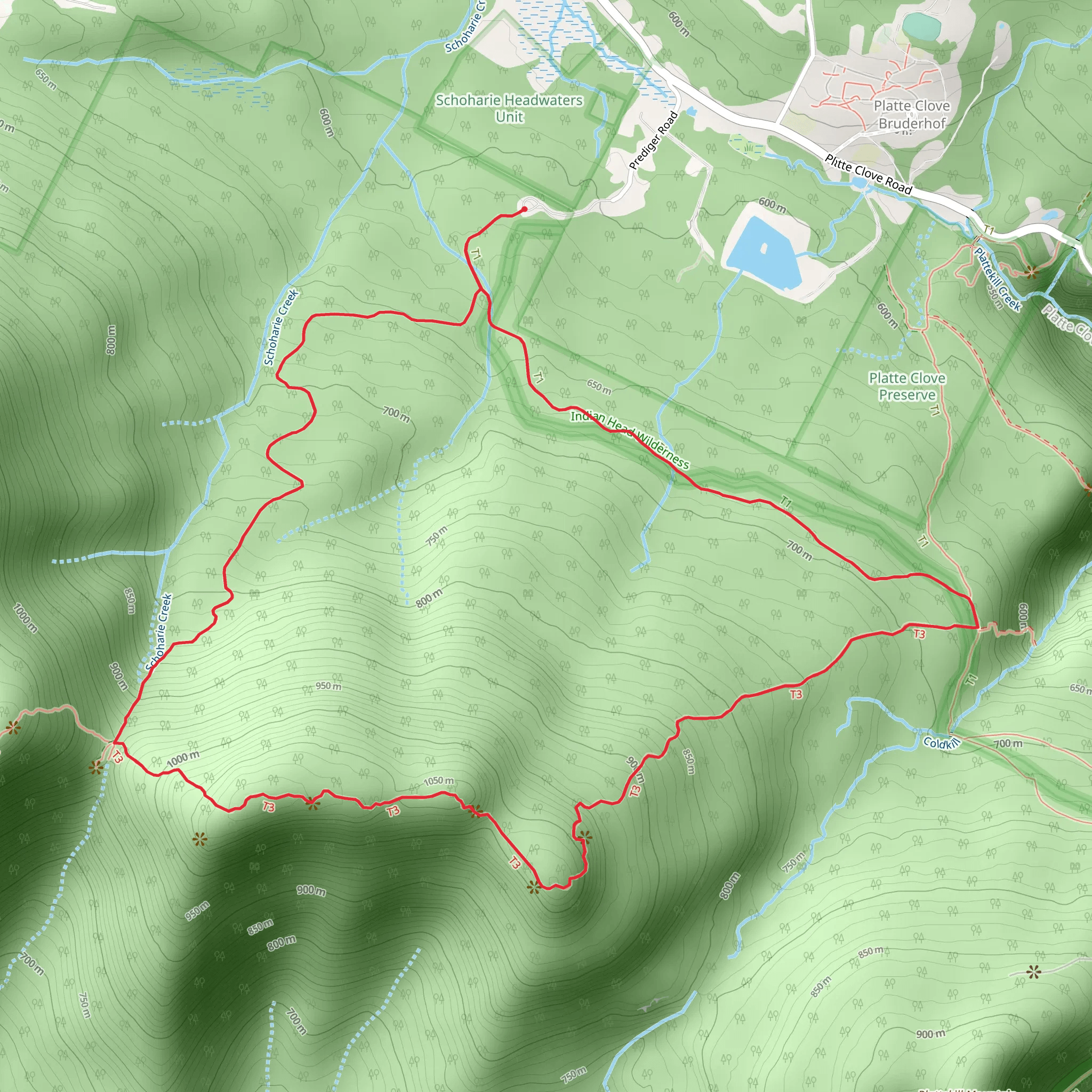 Jimmy Dolan Notch overlook Loop via Devil's Path mobile static map
