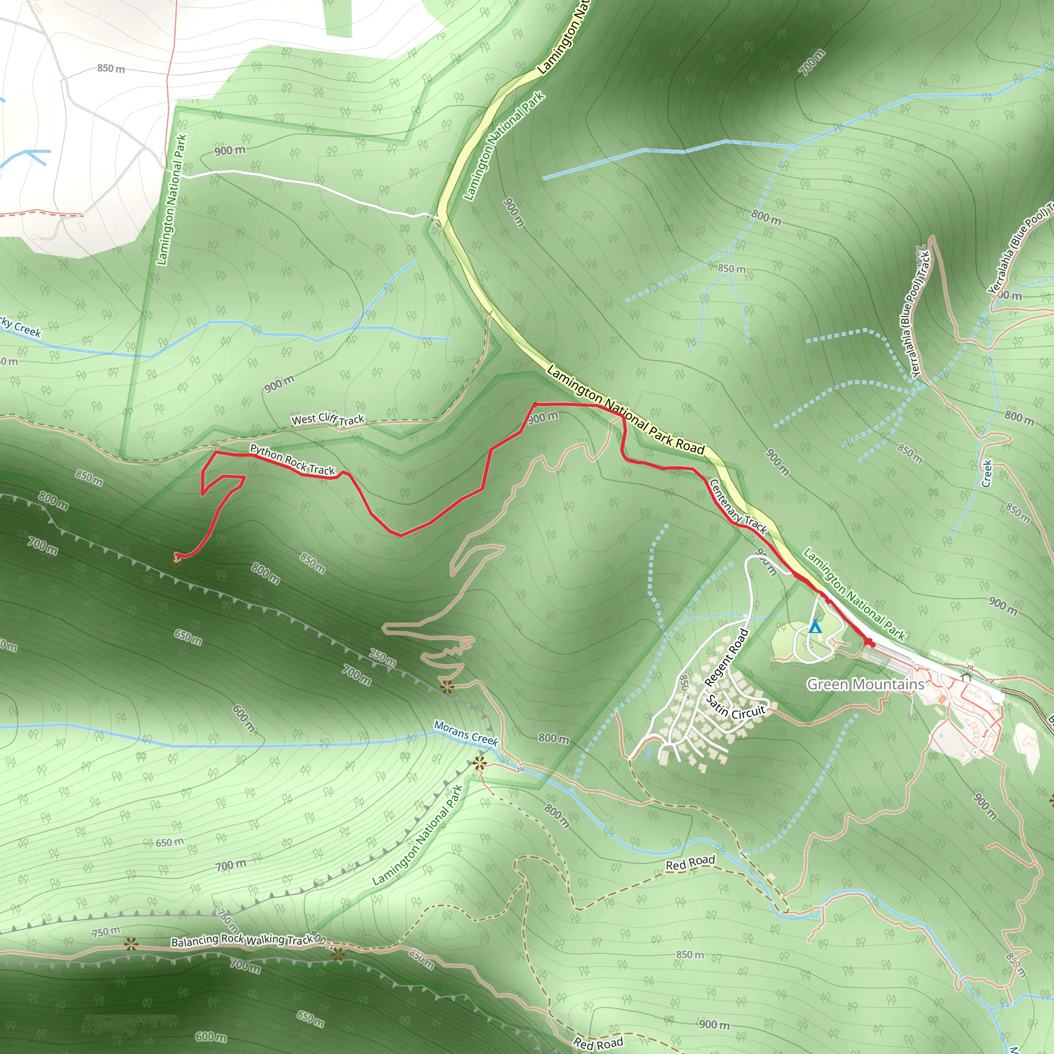 Python Rock Track mobile static map