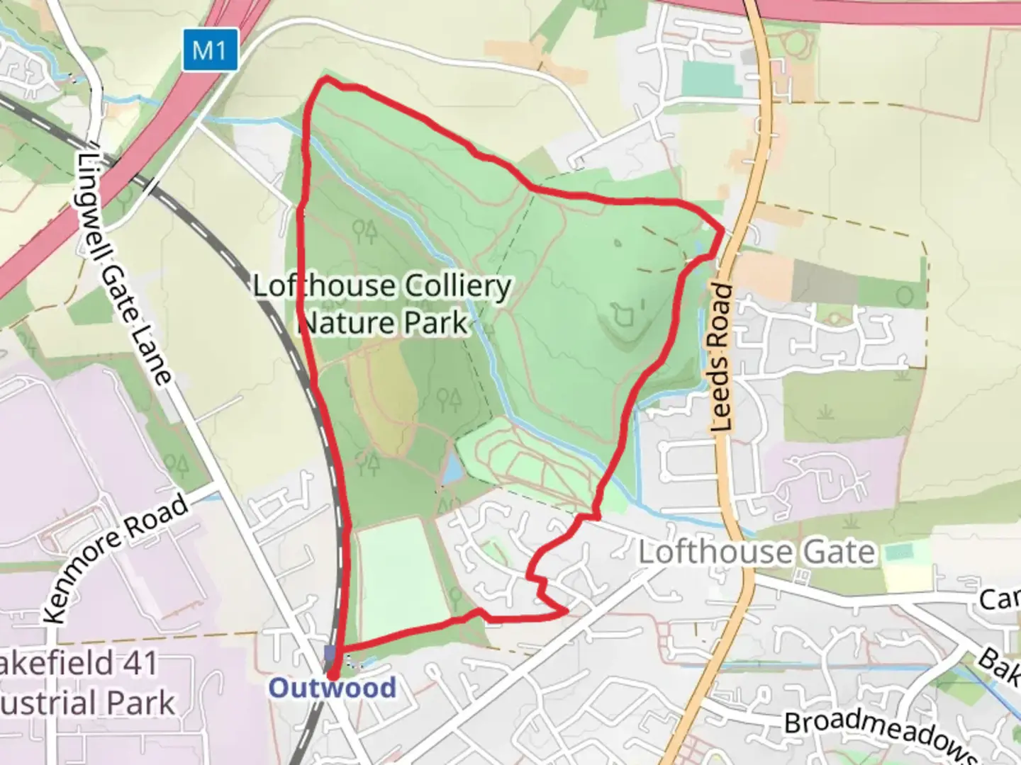 An image depicting the trail Lofthouse Colliery Nature Park Loop and its surrounding area.
