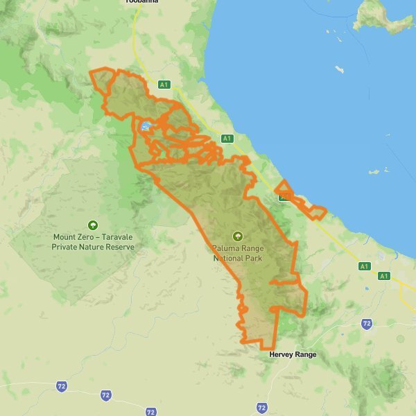 Paluma Range National Park mobile static map