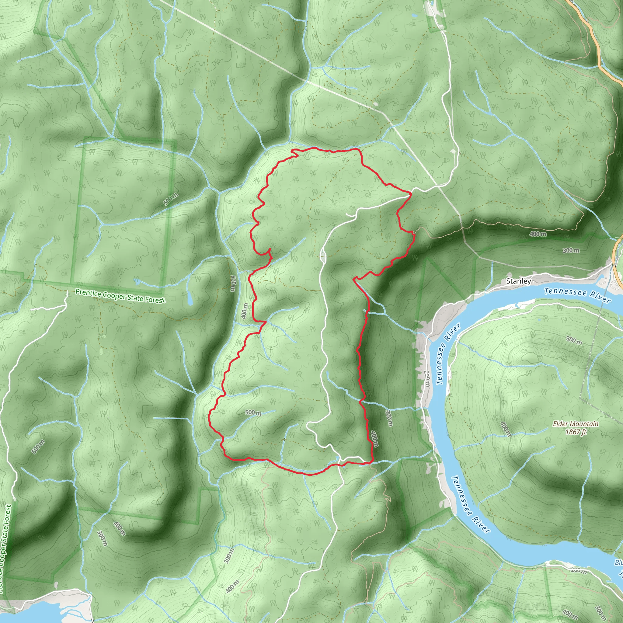 Short Creek - Mullens Creek Loop mobile static map