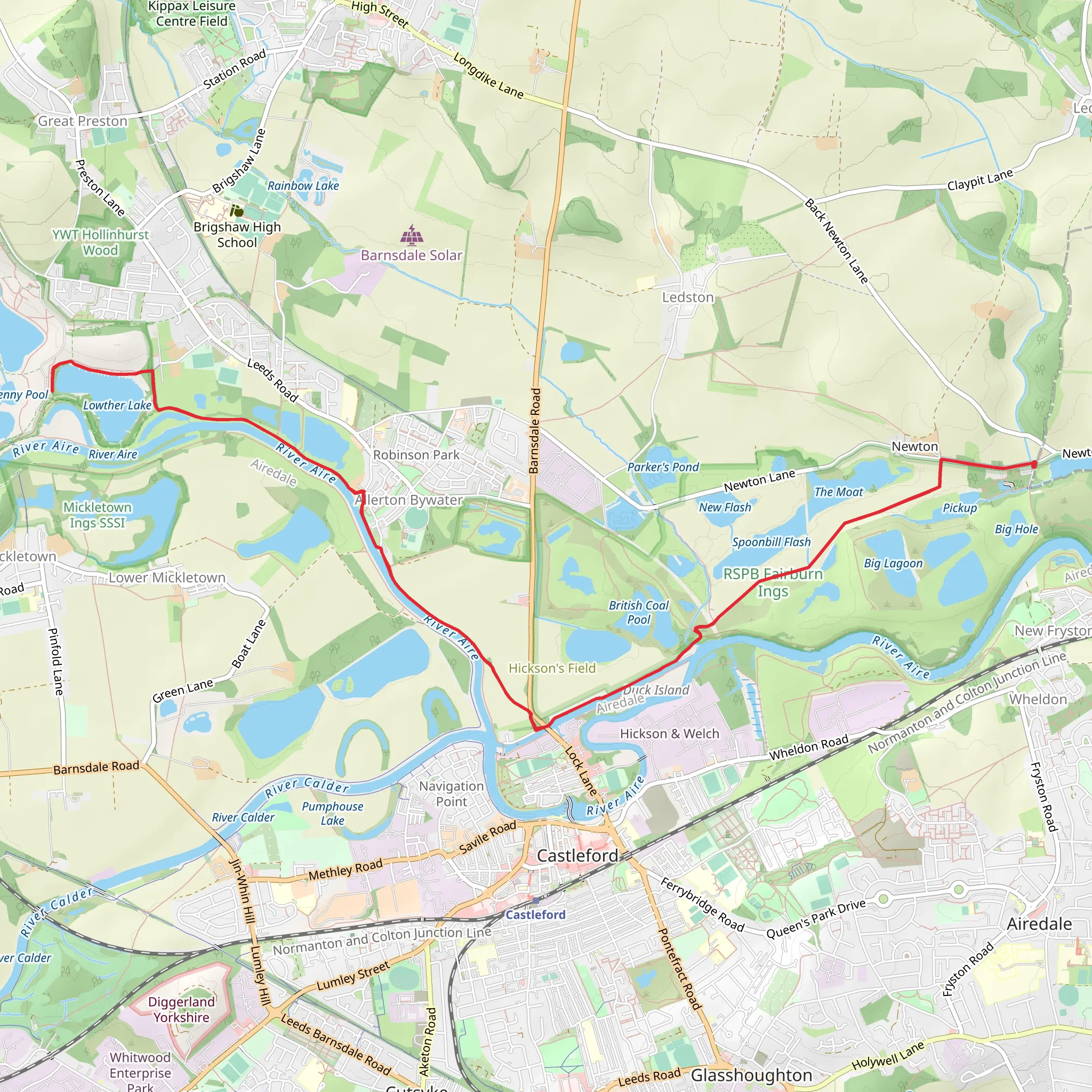 Castleford mobile static map