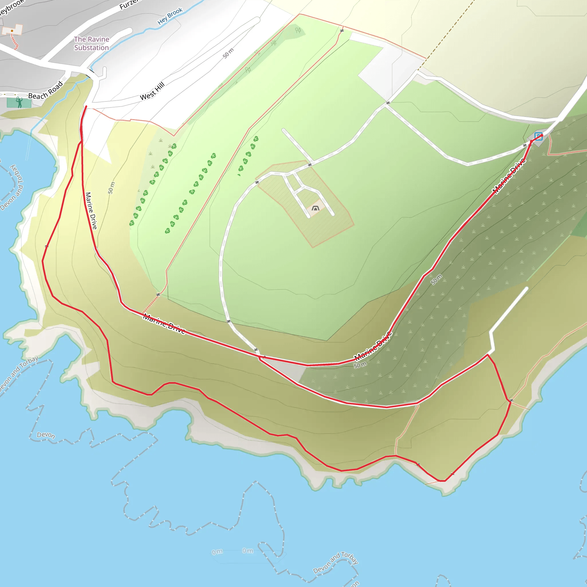 Wembury Point Walk mobile static map