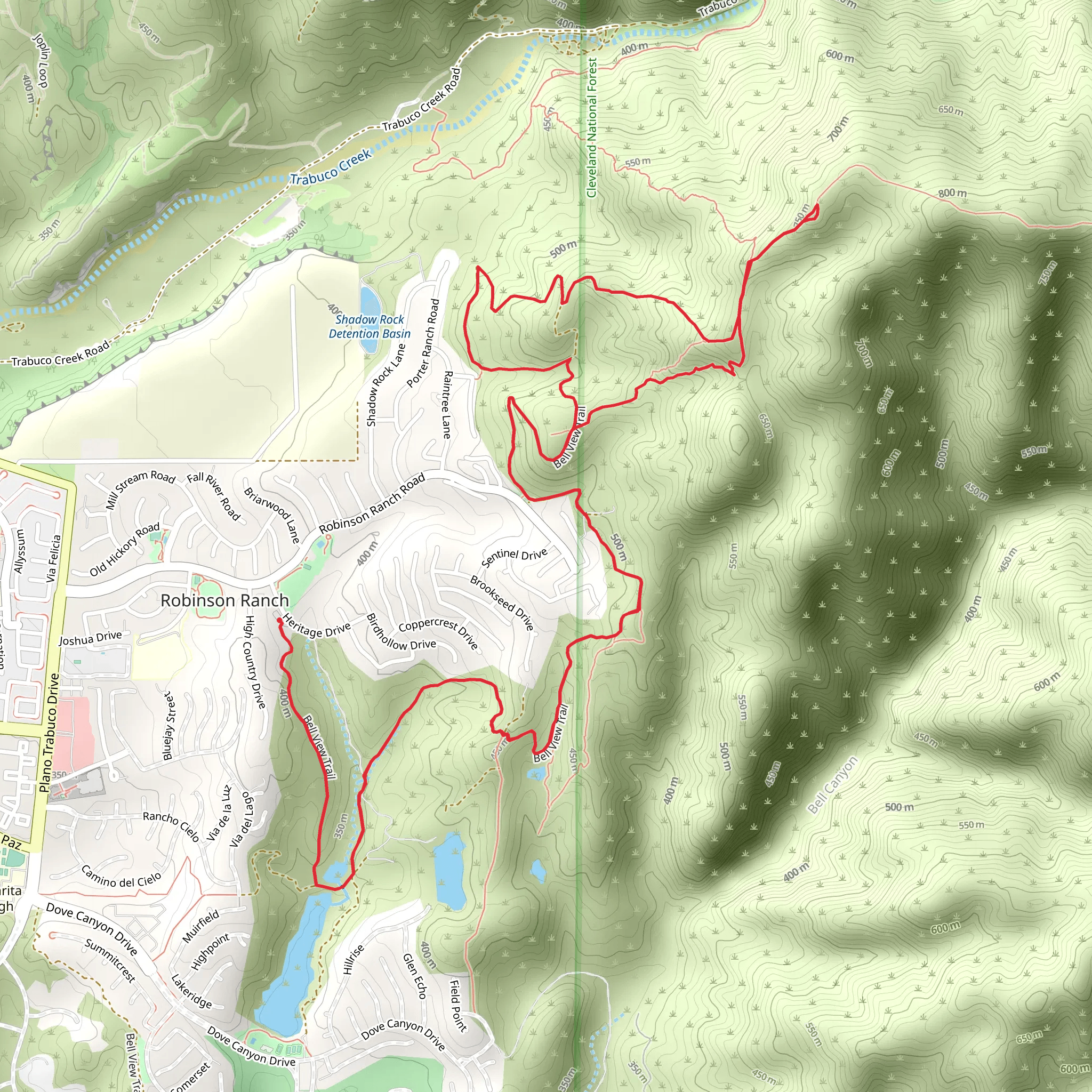 Bell View Loop Trail mobile static map