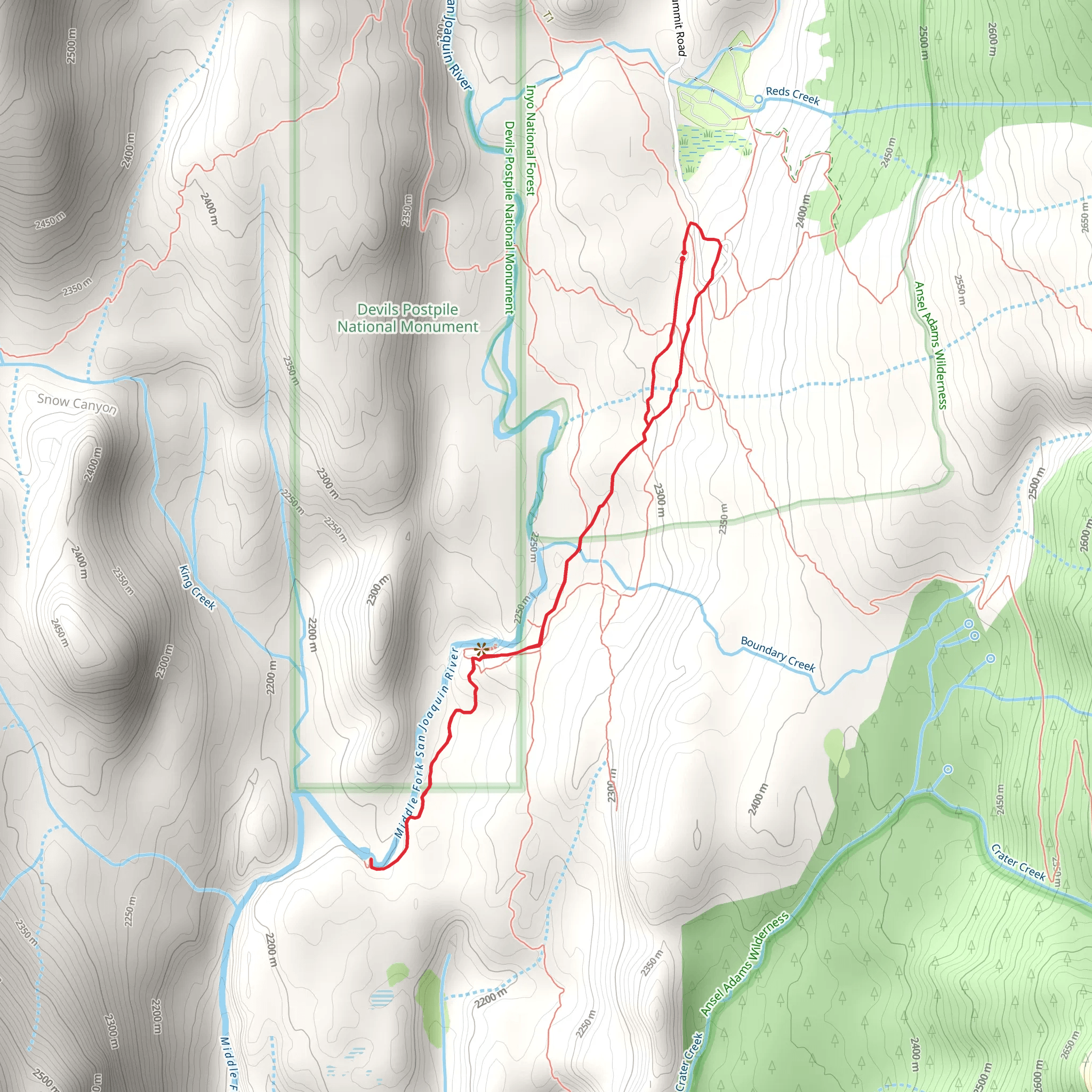 Rainbow Falls and Lower Rainbow Falls mobile static map