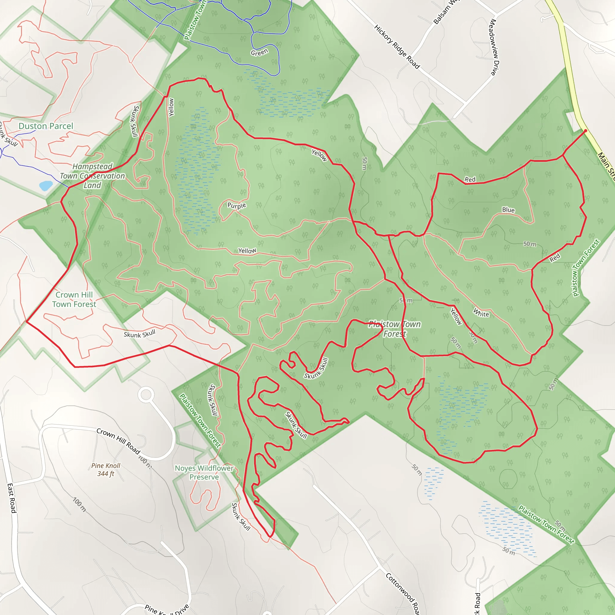 Pine Hill Loop mobile static map