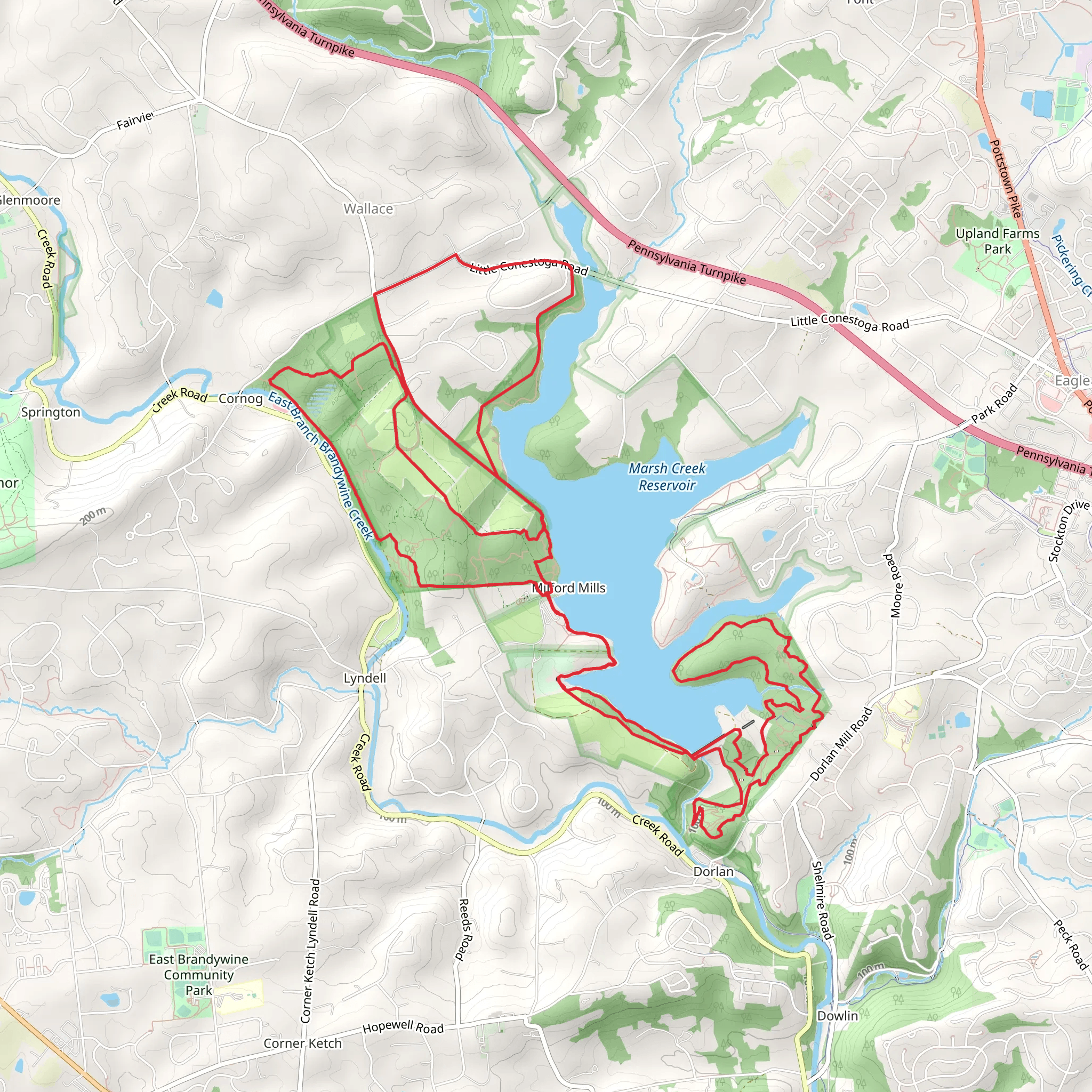 Marsh Creek Reservoir - Millford Mills mobile static map