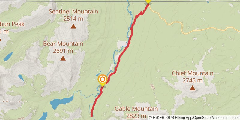 Belly River Ranger Station Trail via CDT stage 2 Map
