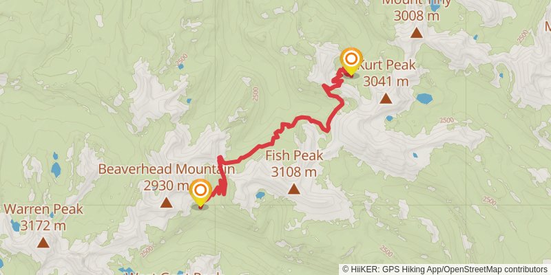 Continental Divide Trail - Montana And Idaho stage 38 Map