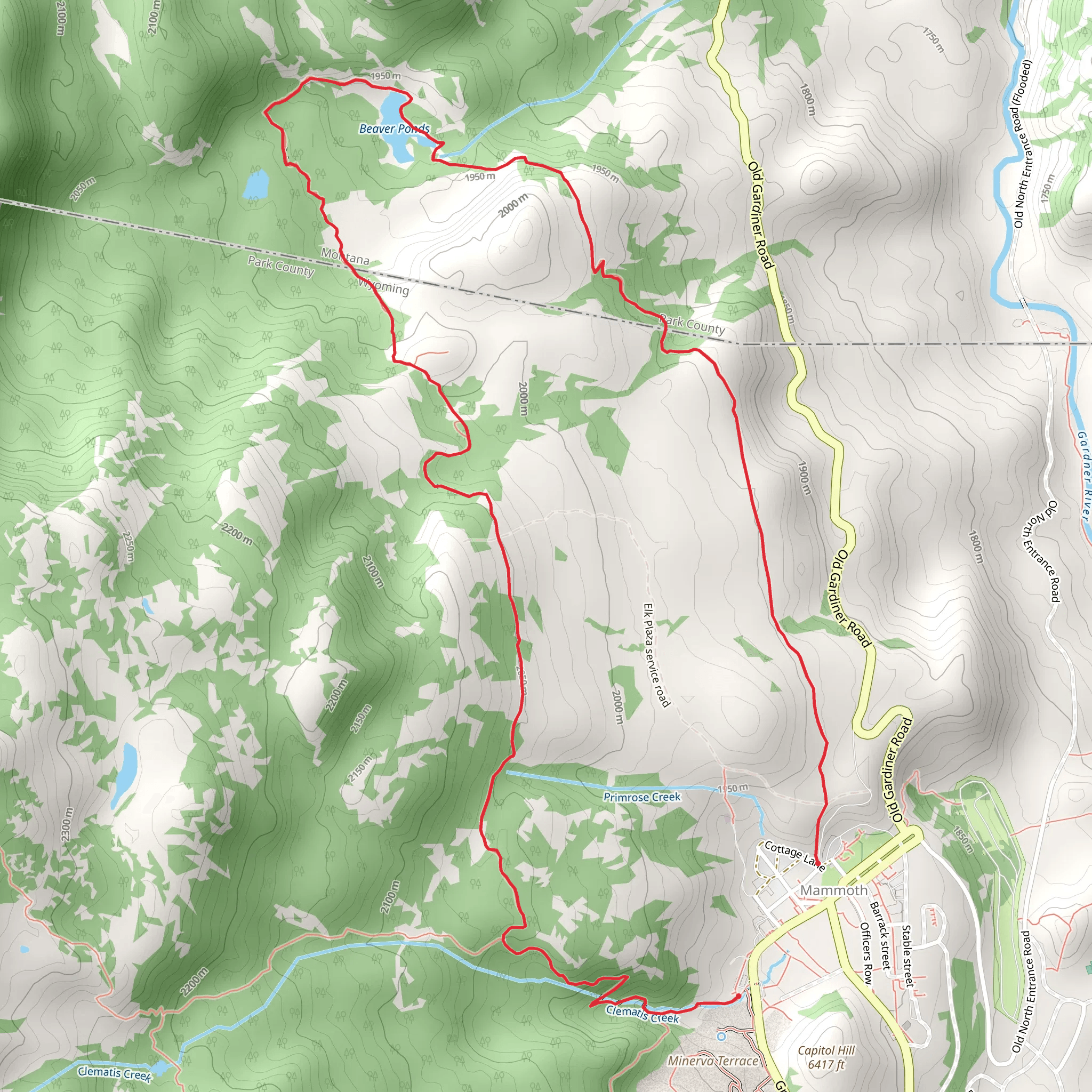 Beaver Ponds Trail mobile static map