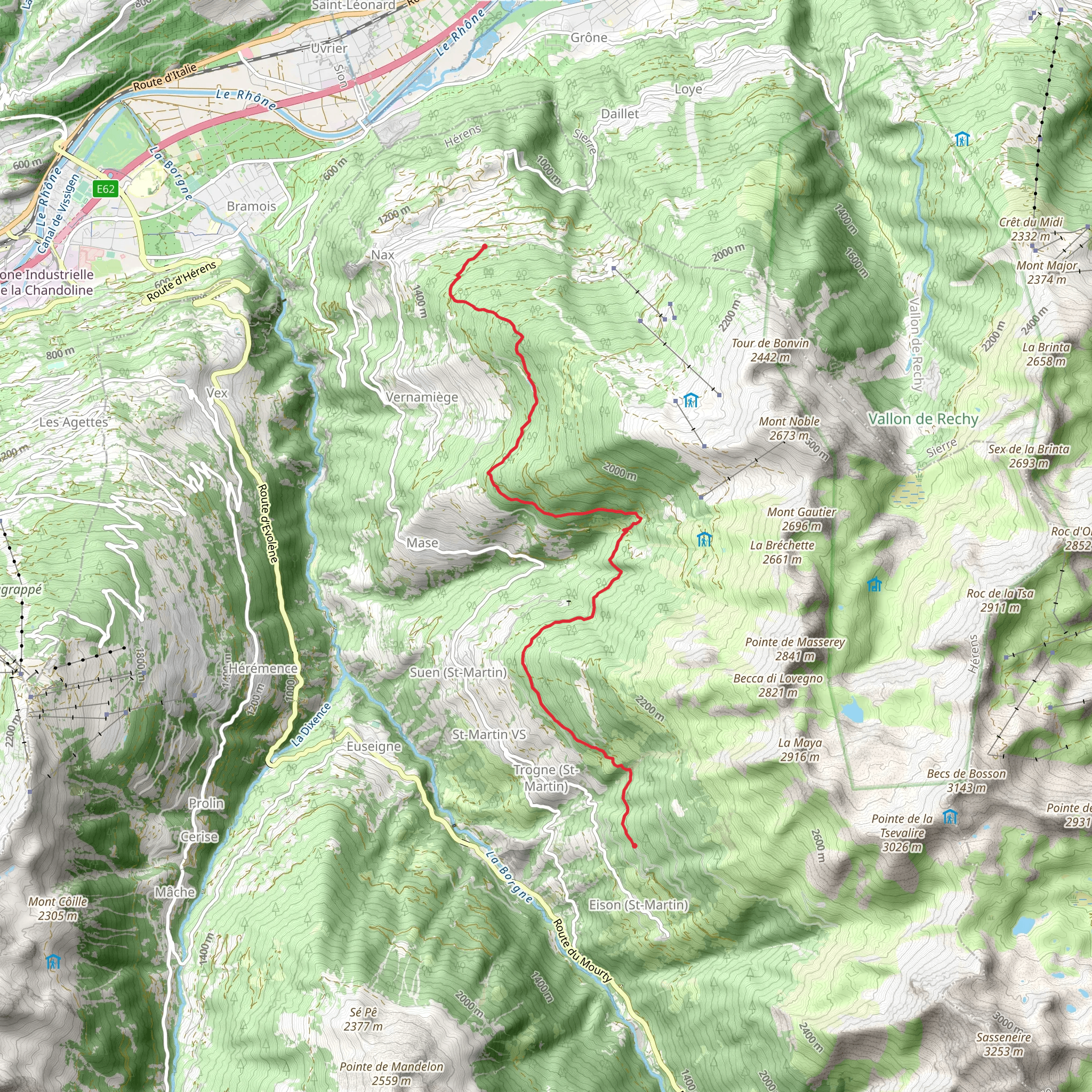 Nax to Eison mobile static map