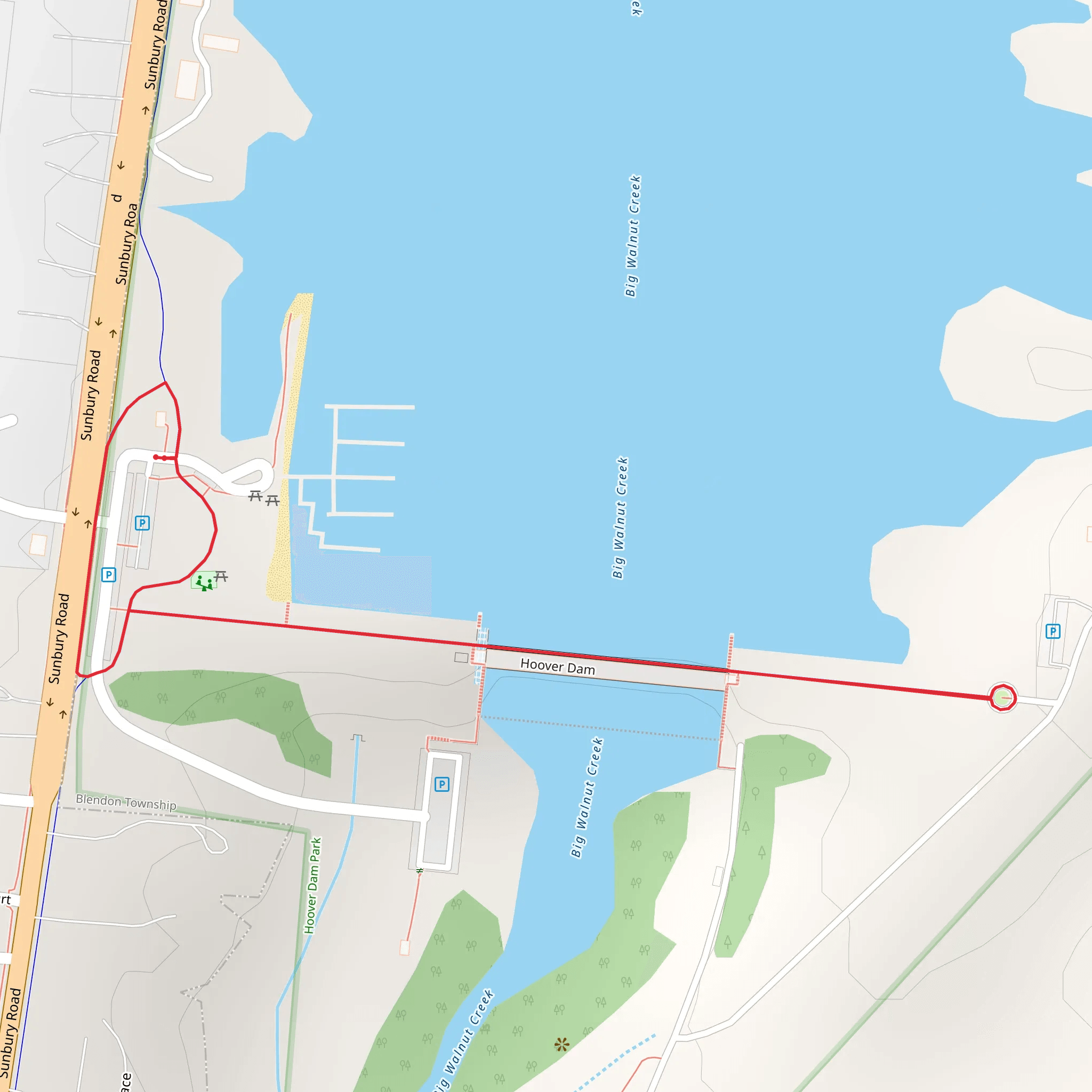 Big Walnut Creek Walk mobile static map