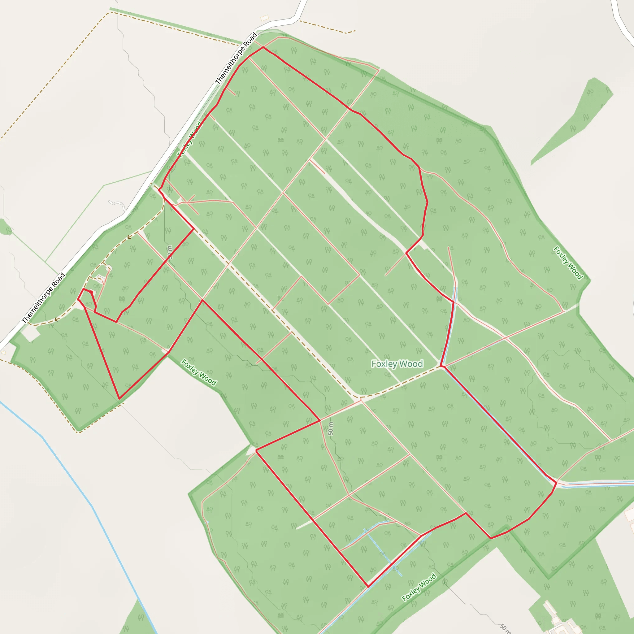 Foxley Wood Walk mobile static map