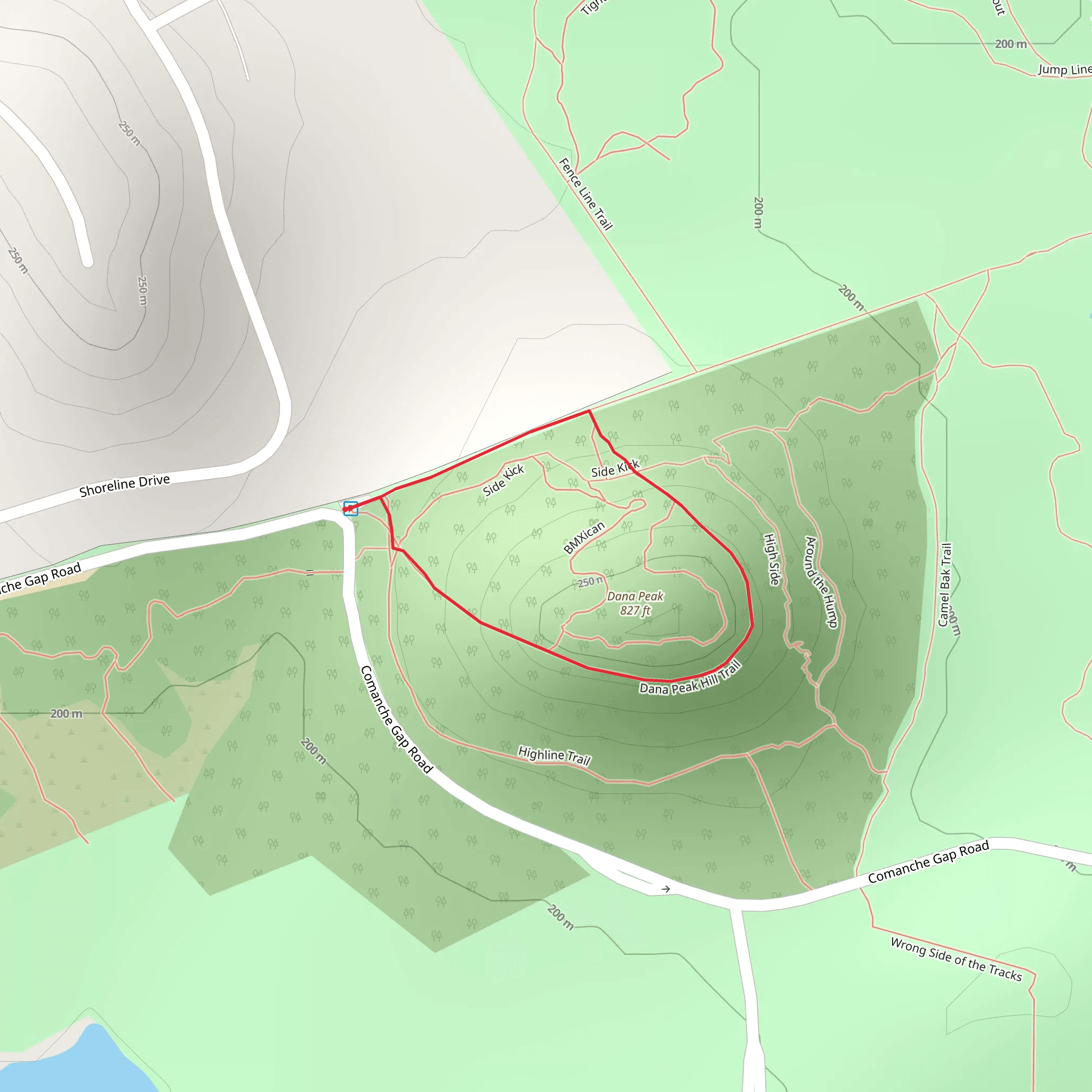 Dana Peak Hill Loop Trail mobile static map