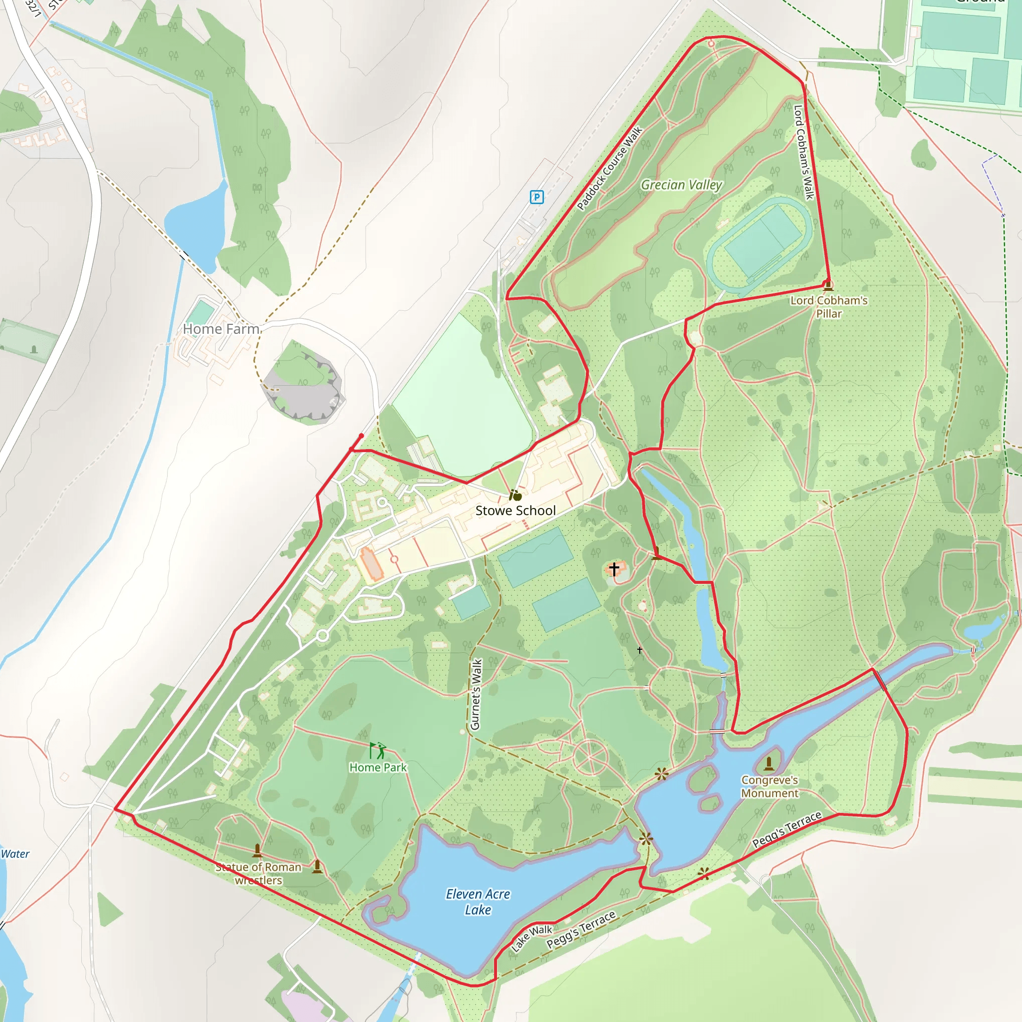 Stowe Park Loop mobile static map
