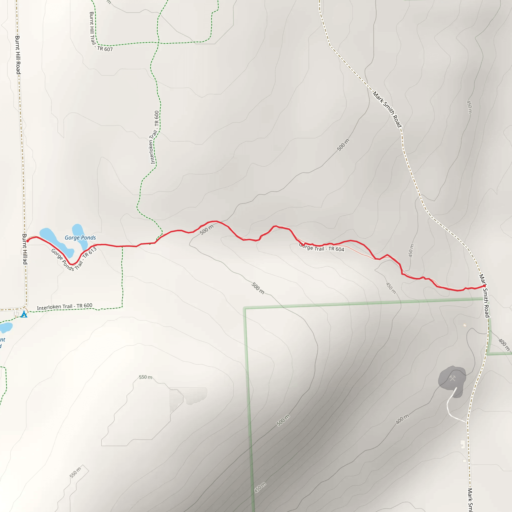 Gorge Ponds via Gorge Trail mobile static map