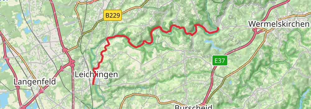 Wupperweg stage 6 Map