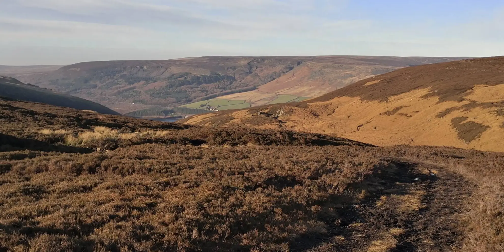 An image depicting the trail Bleaklow and The Longendale Trail from Woodhead and its surrounding area.