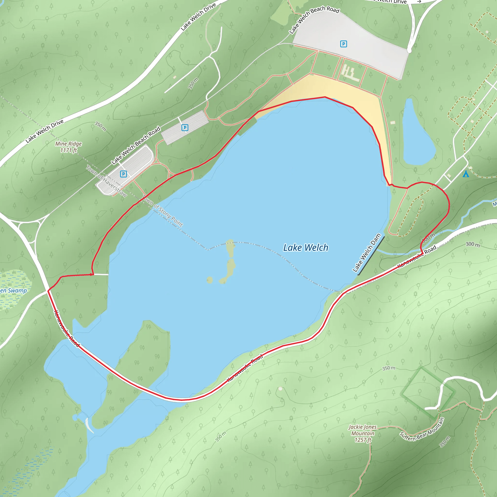 Lake Welch Loop mobile static map