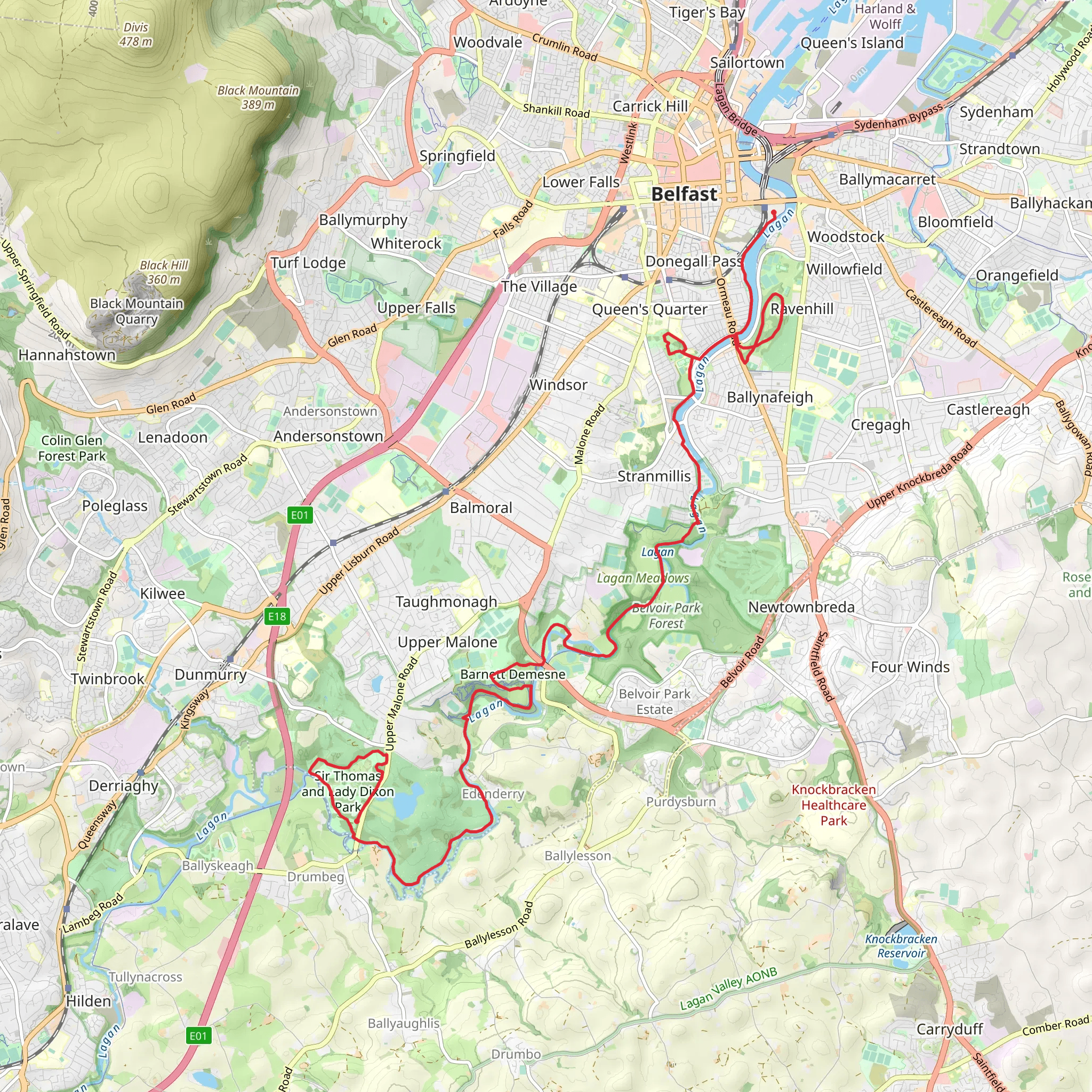 Belfast Walk mobile static map