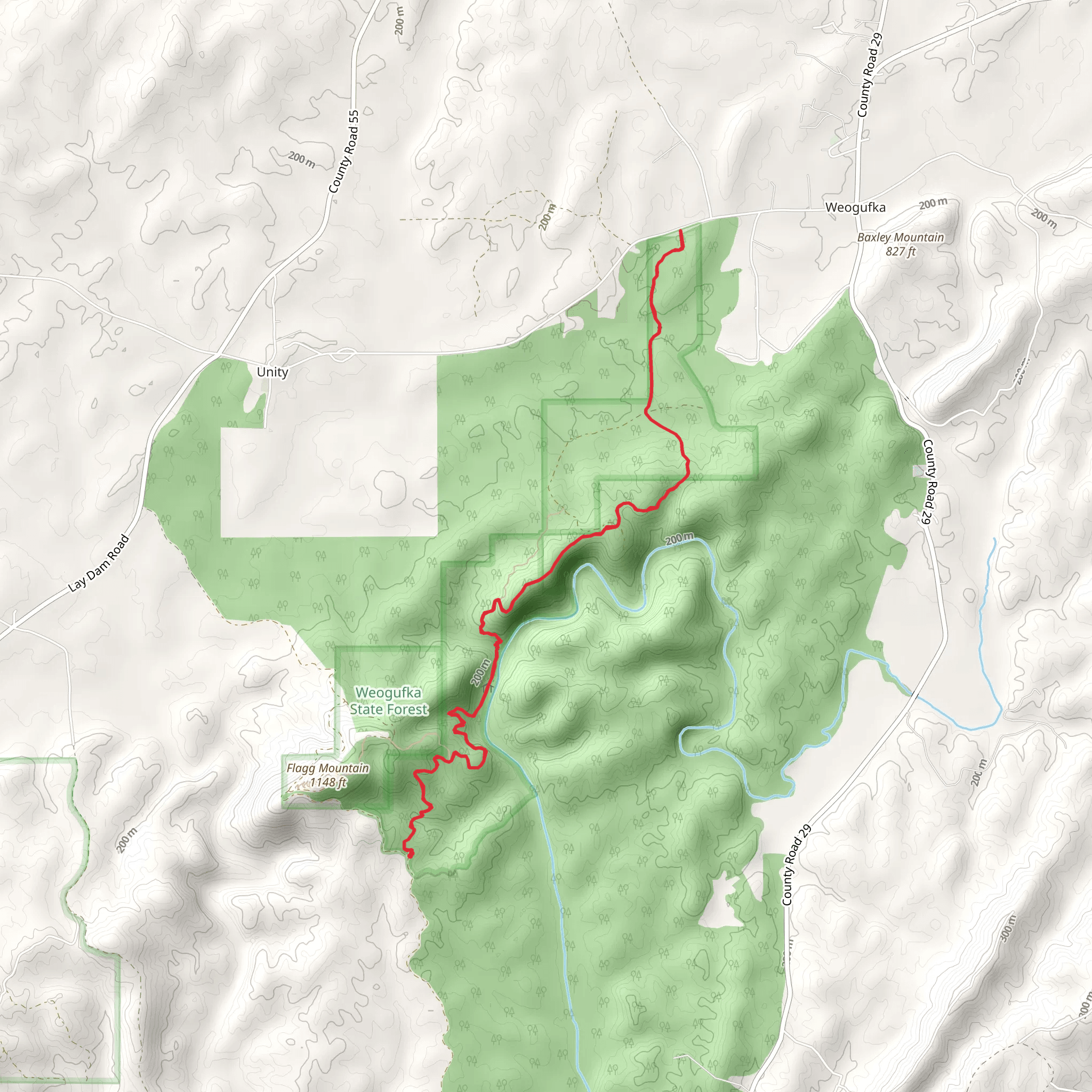 Pinhoti Trail - Short mobile static map