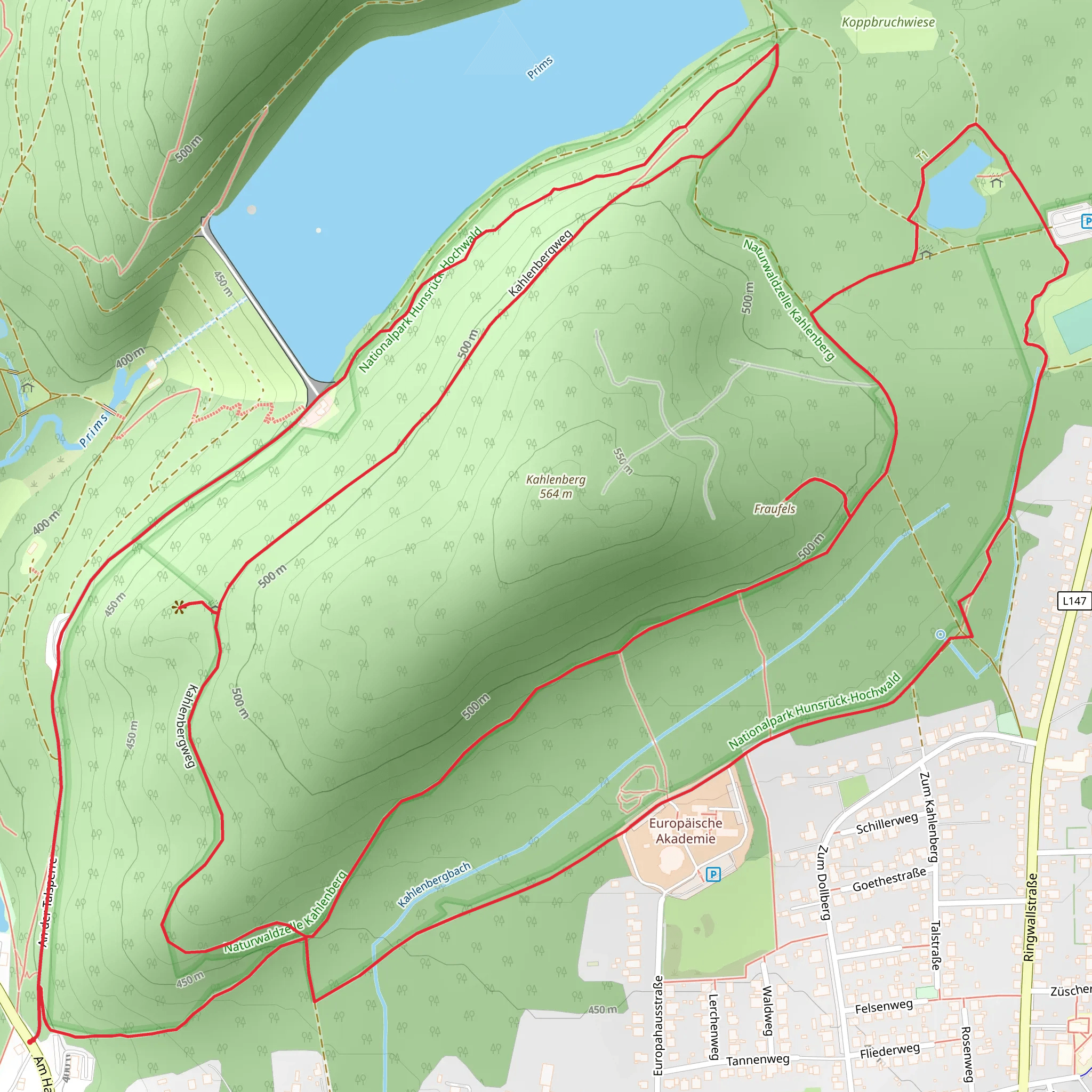 Naturwaldzelle Kahlenberg Loop mobile static map