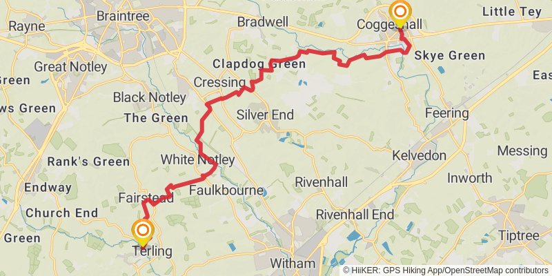 Burnham Thorpe to Portsmouth Walk stage 17 Map
