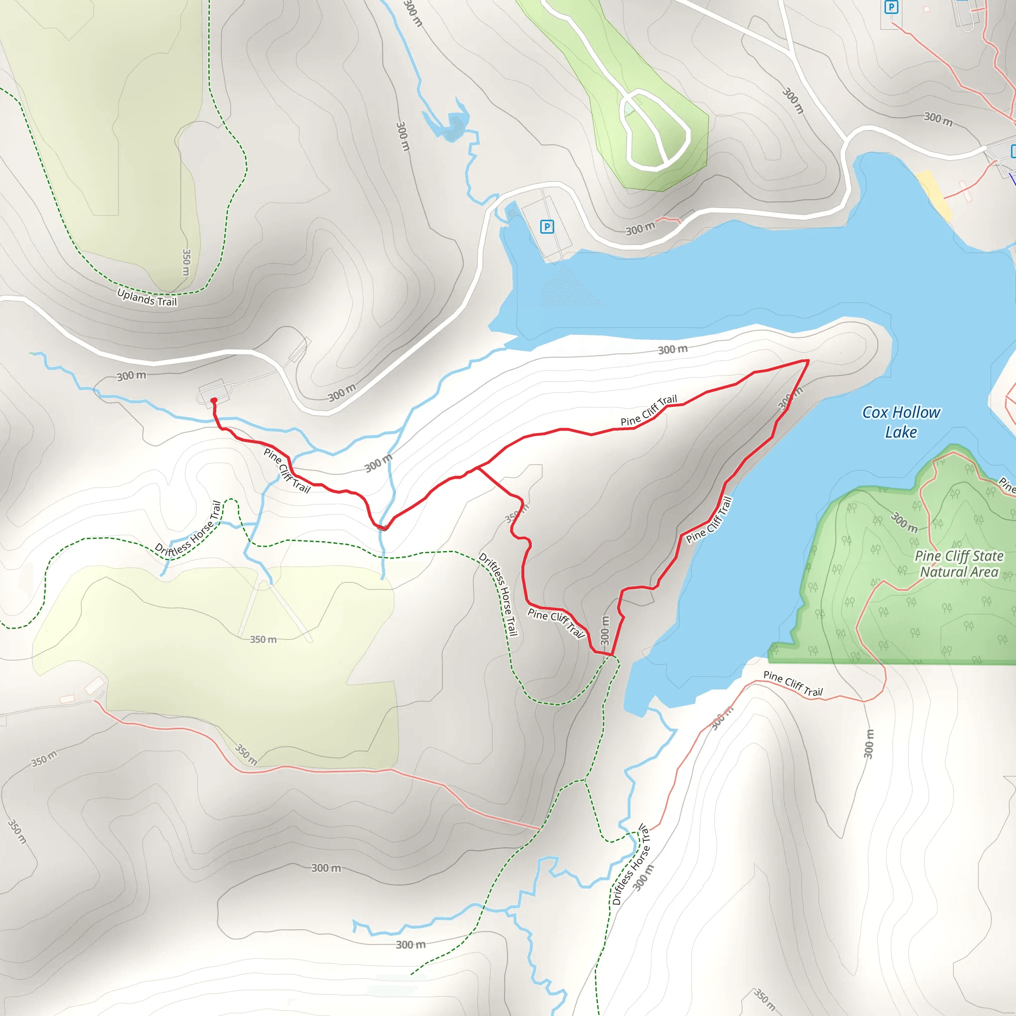 Pine Cliff Loop Trail mobile static map
