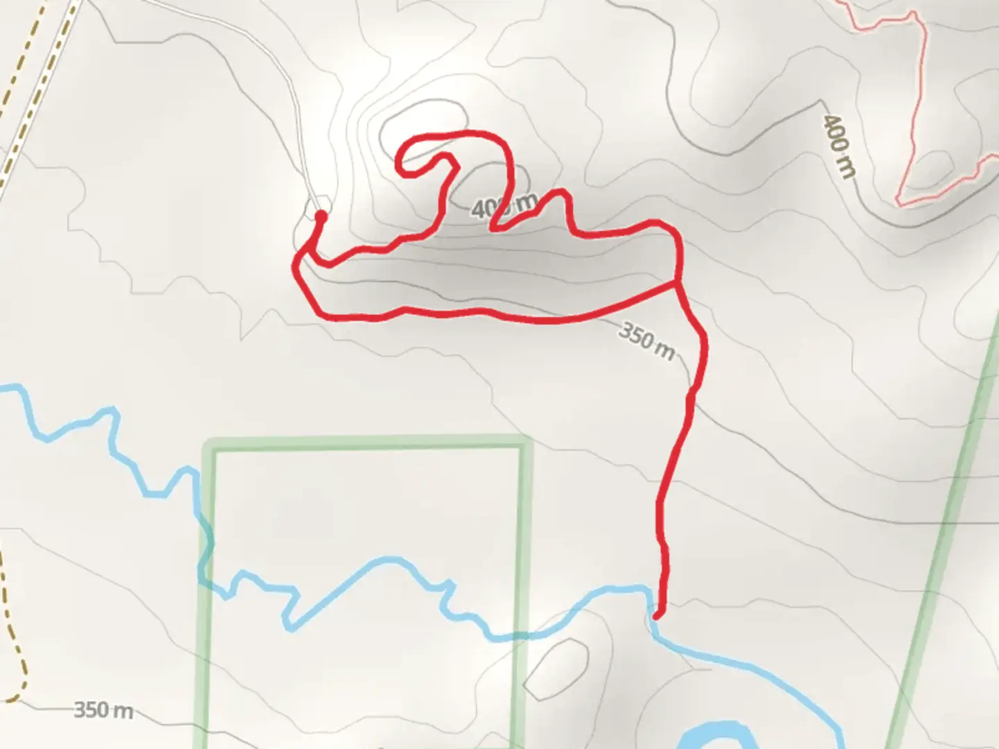 An image depicting the trail Cascade Falls Loop Trail and its surrounding area.