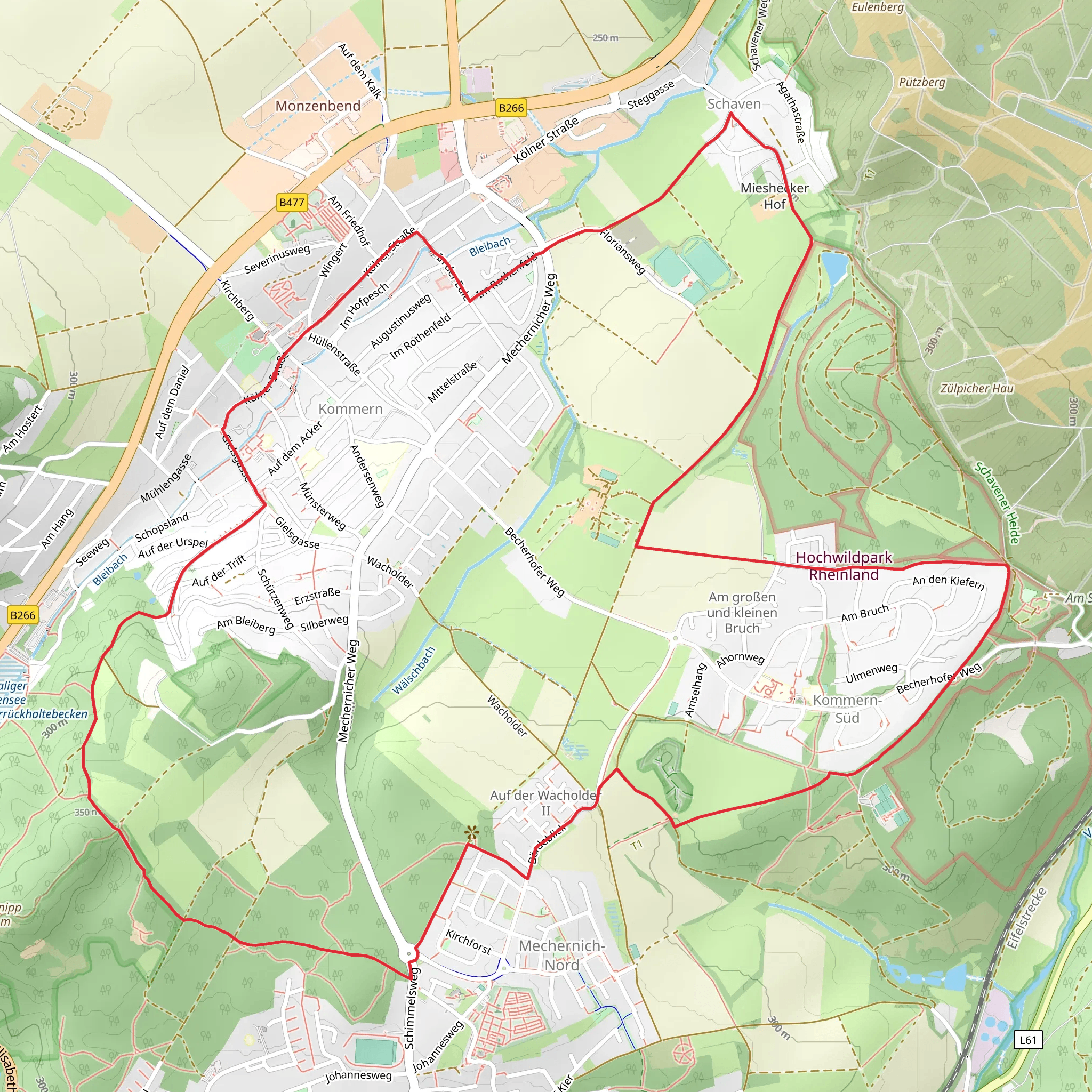 EifelSchleife Kommerner Fachwerkidylle and Kay Koenig Route mobile static map