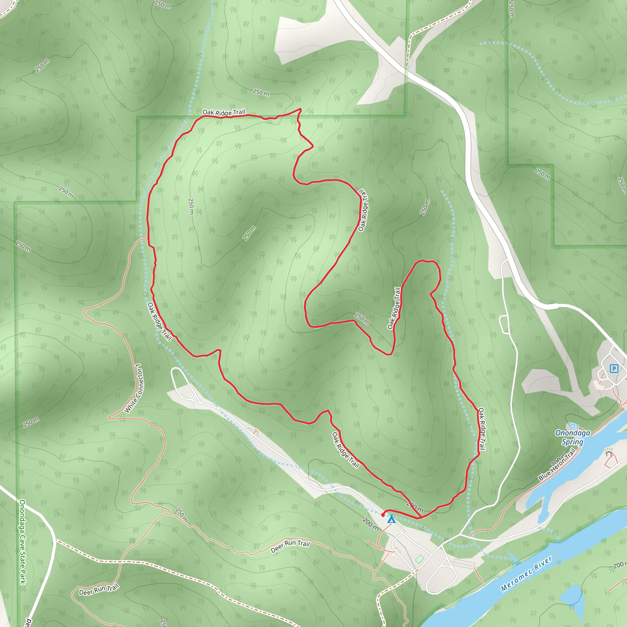 Oak Ridge Loop Trail mobile static map