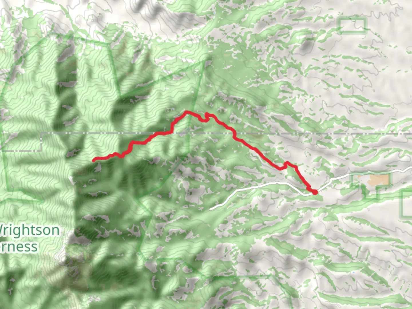 An image depicting the trail East Sawmill Canyon Trail and its surrounding area.