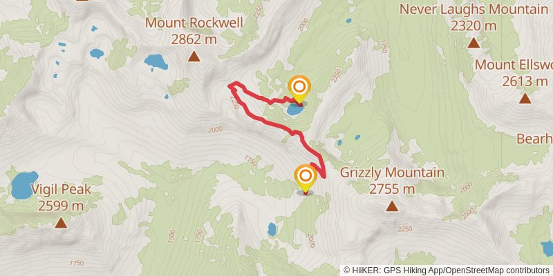 Two Medicine Pass via Two Medicine Lake South Shore stage 2 Map