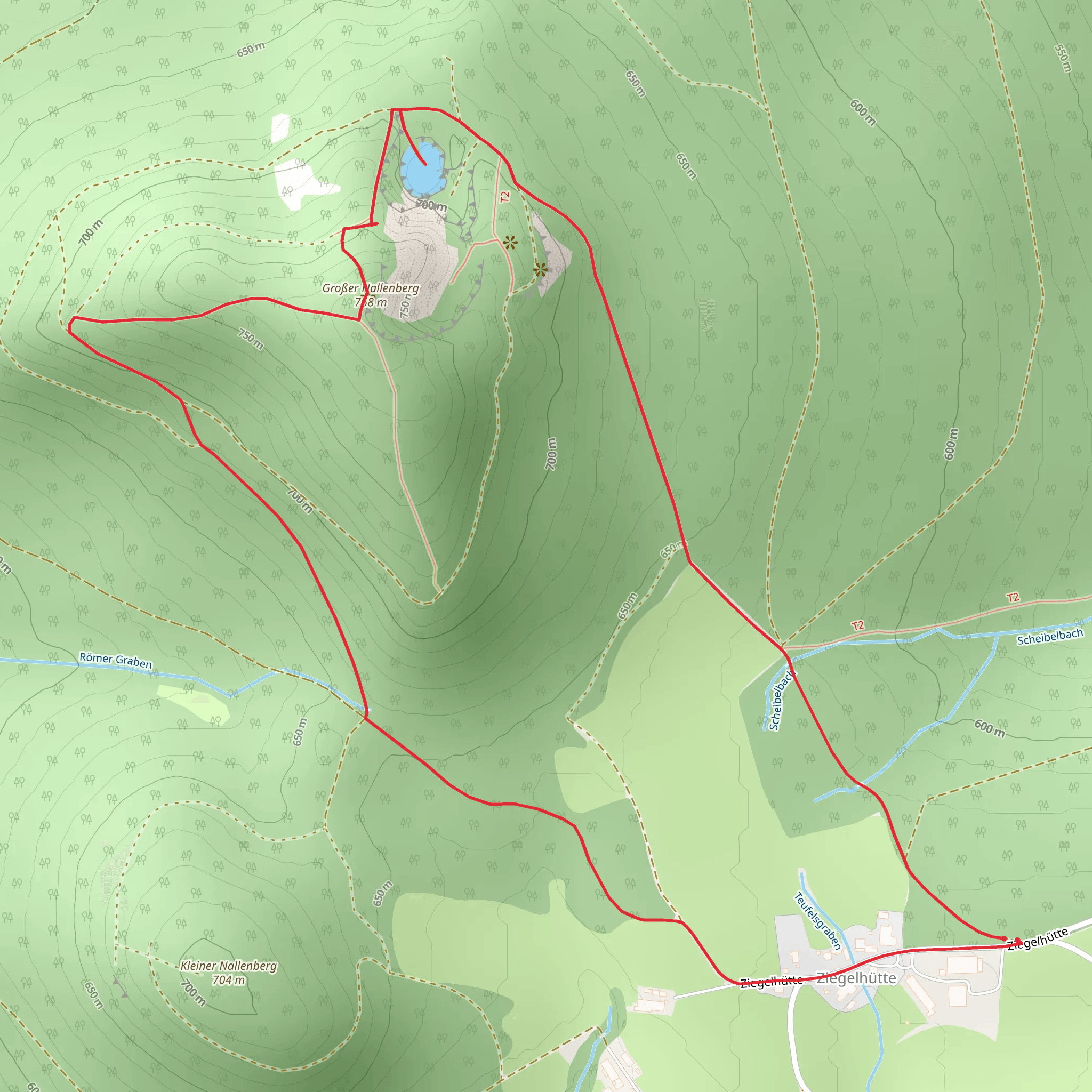Große Nallenberg Loop via Rhön Rundweg 3 Gersfeld mobile static map