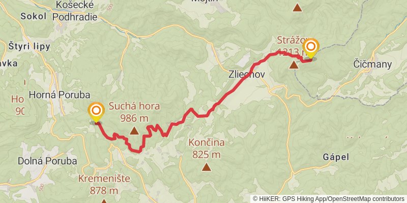 Trans Carpathian Hike stage 11 Map