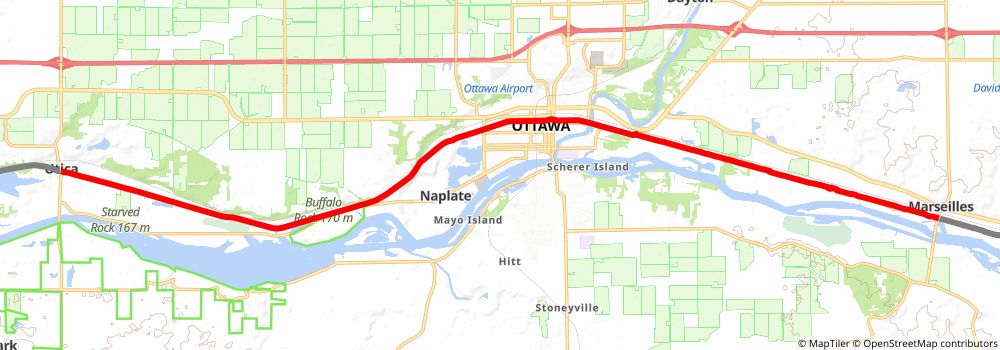 American Discovery Trail North Route - Illinois stage 7 Map
