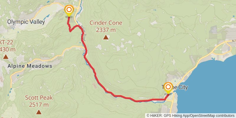 American Discovery Trail - California stage 3 Map