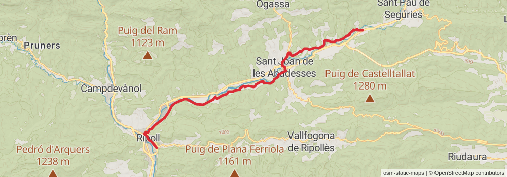 GR 151 Caminos del Obispo y Abad Oliva stage 12 Map