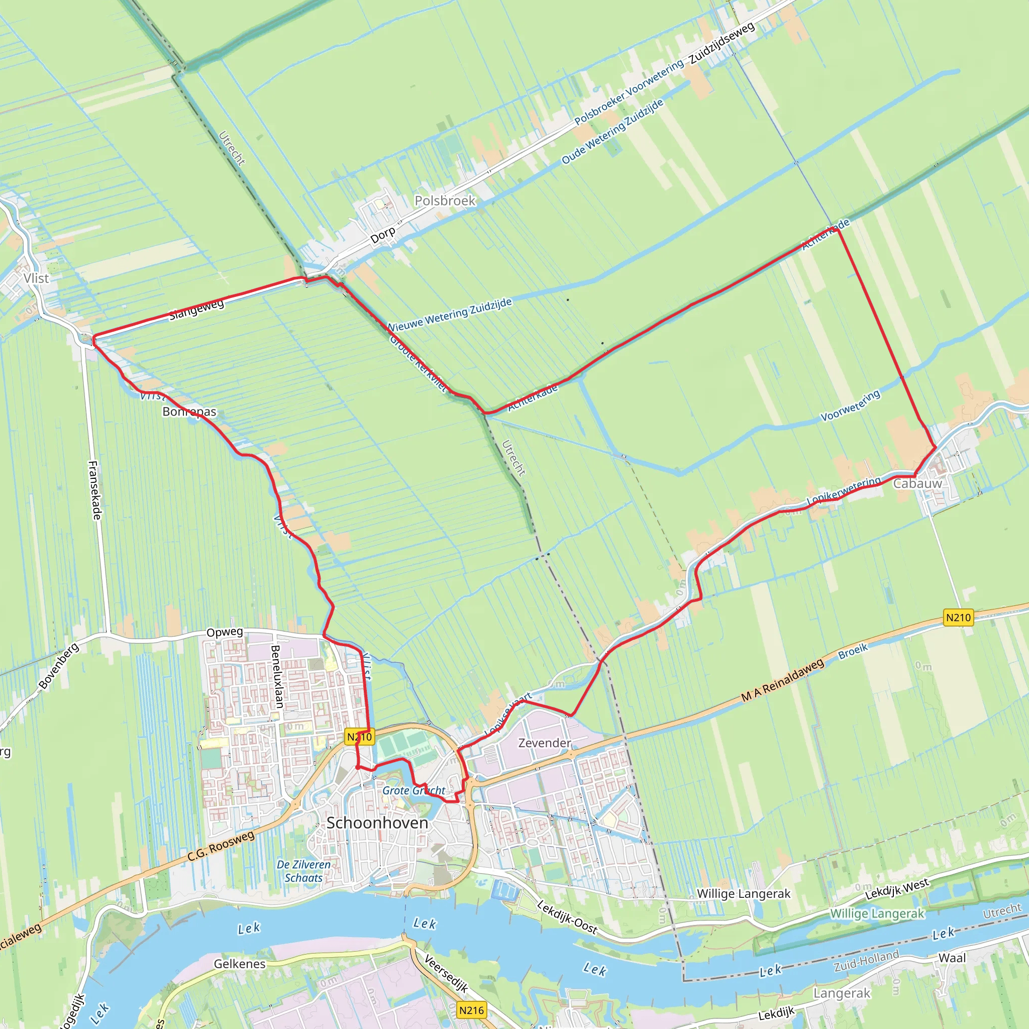 Schoonhoven Loop mobile static map