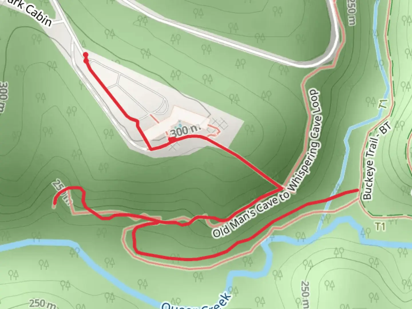 An image depicting the trail Old Man's Cave to Whispering Trail and its surrounding area.