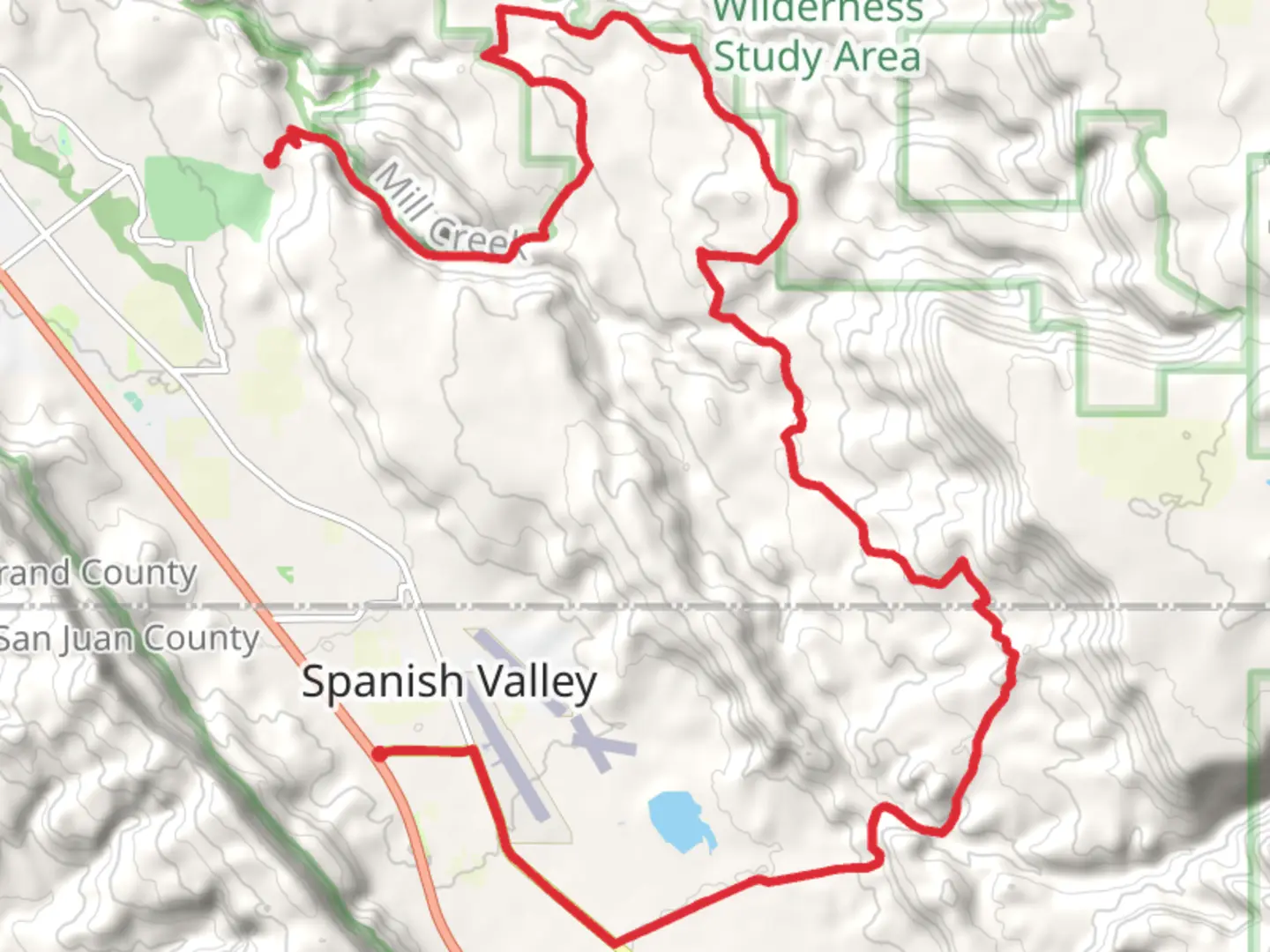 An image depicting the trail Mill Creek Walk and its surrounding area.