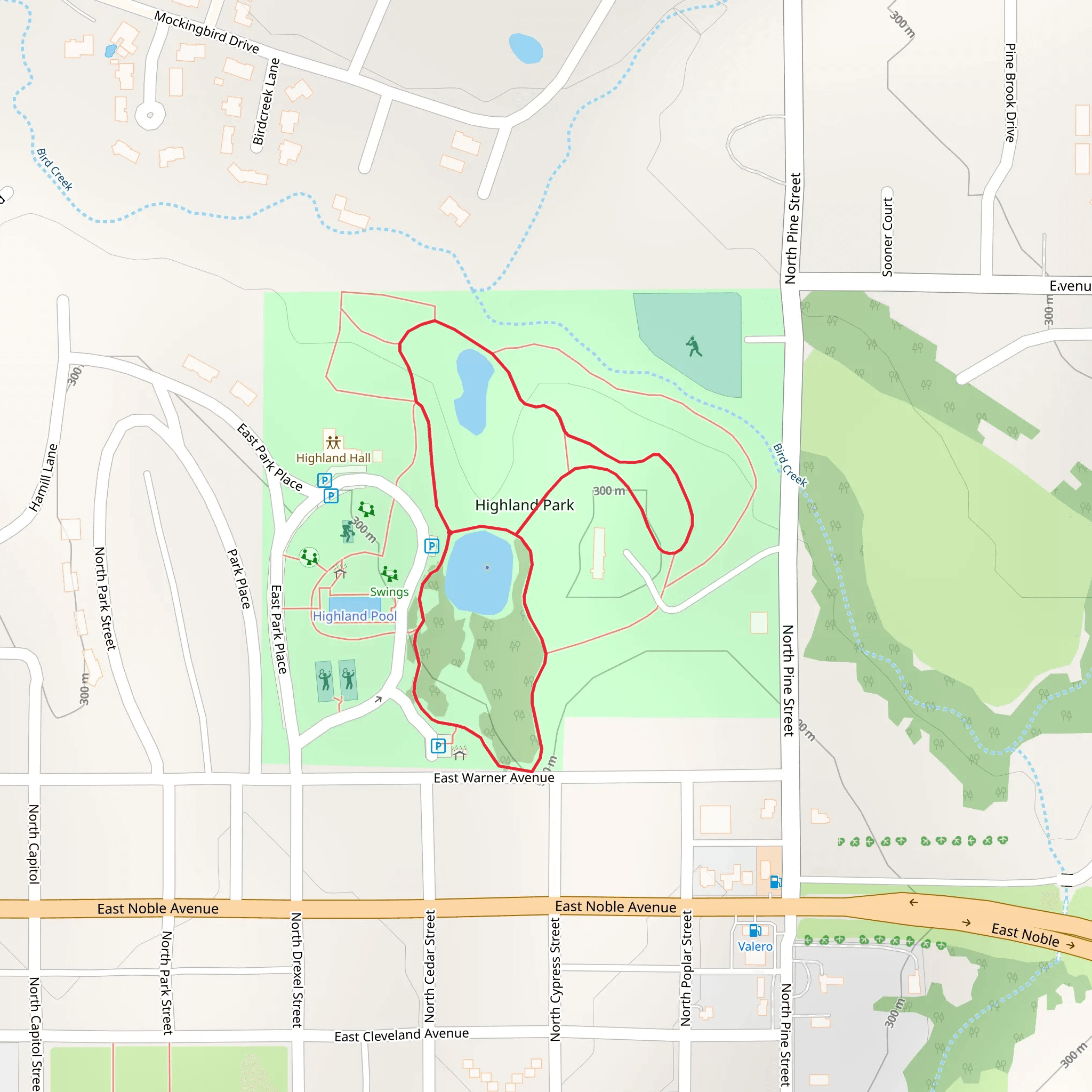 Hudson Lake Loop mobile static map