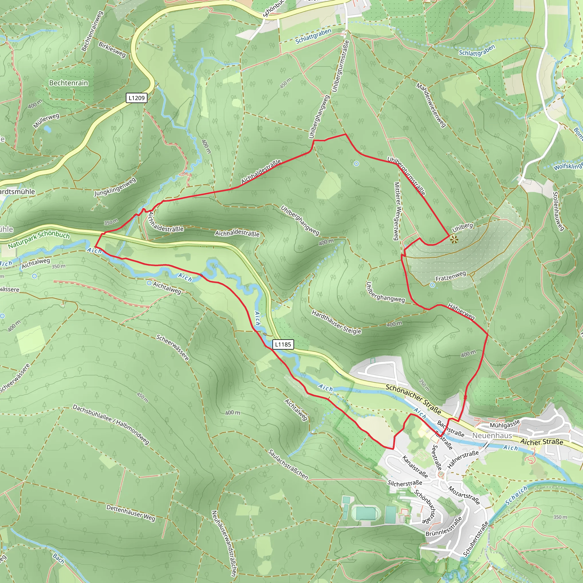 Uhlberg Loop - Neuenhaus mobile static map