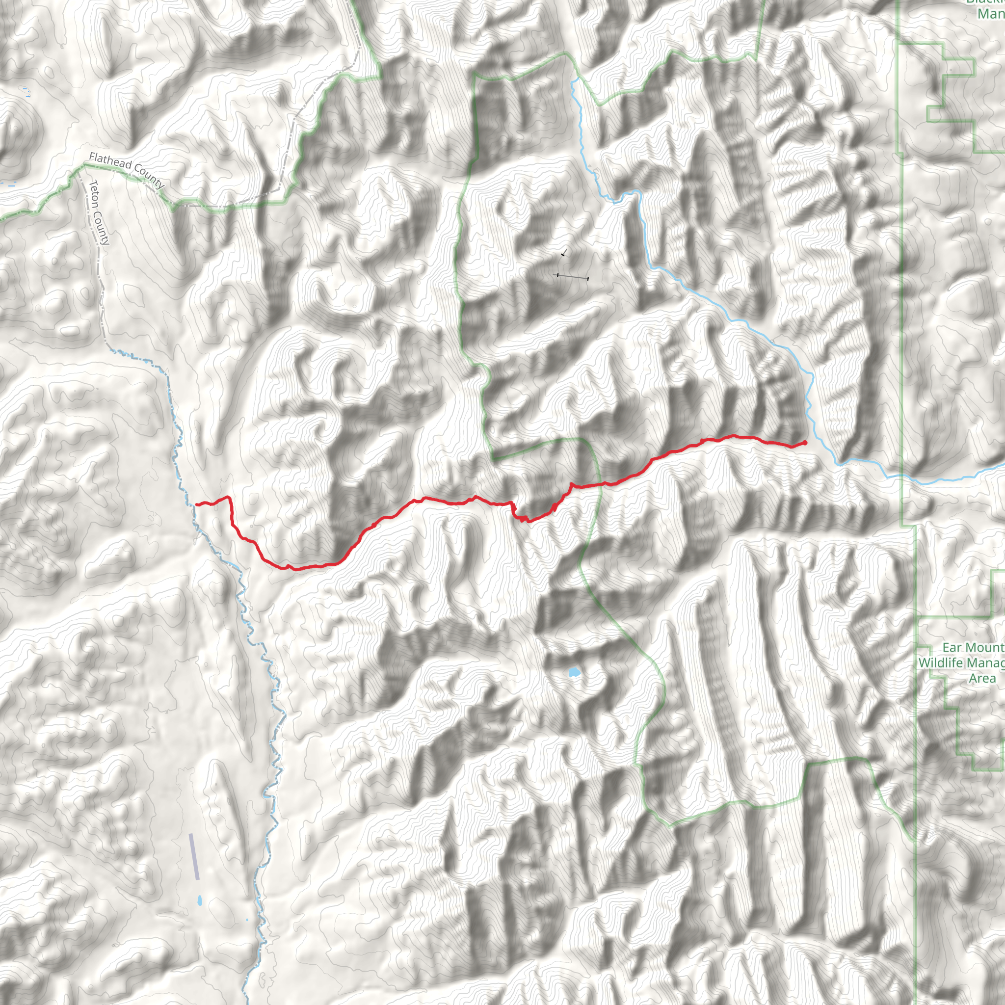Route Creek Pass Trail mobile static map