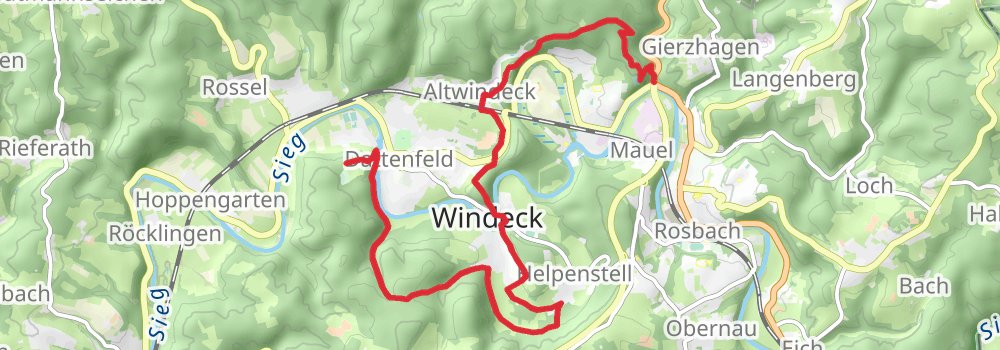 Natursteig Sieg stage 6 Map