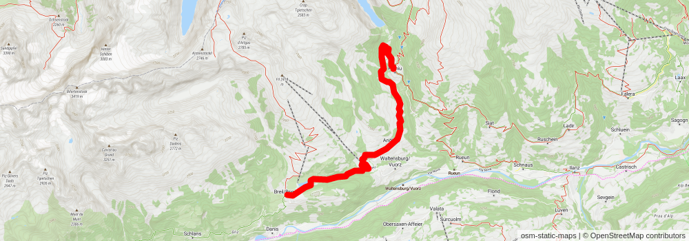 Senda Sursilvana stage 5 Map