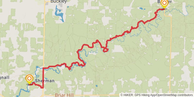 North Country Trail - Michigan Southeast stage 17 Map