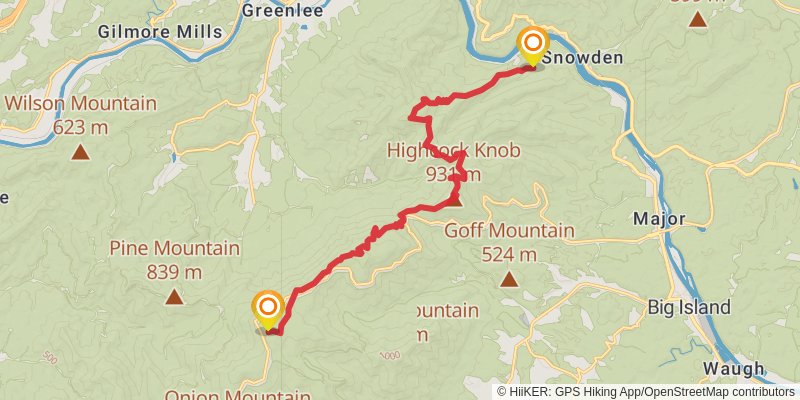 Appalachian Trail stage 81 Map